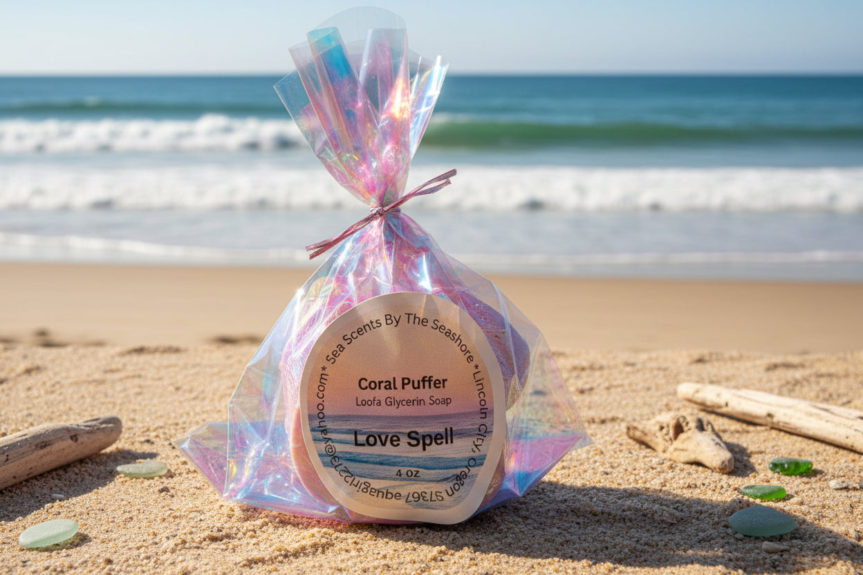 Coral Puffer Loofa Soap