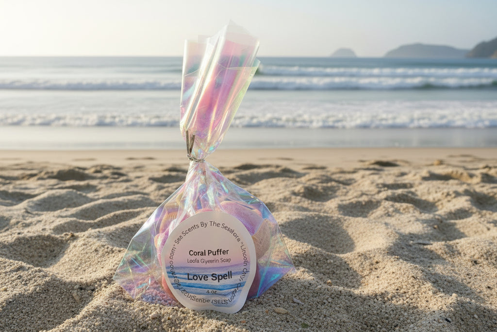 Coral Puffer Loofa Soap